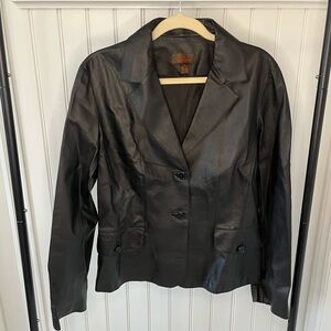 Danier Black Leather Blazer